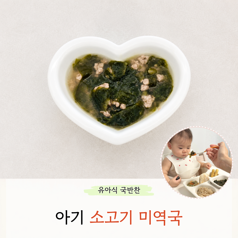 돌 아기 소고기 미역국 레시피 채수 활용 무염 아기국 냉동보관