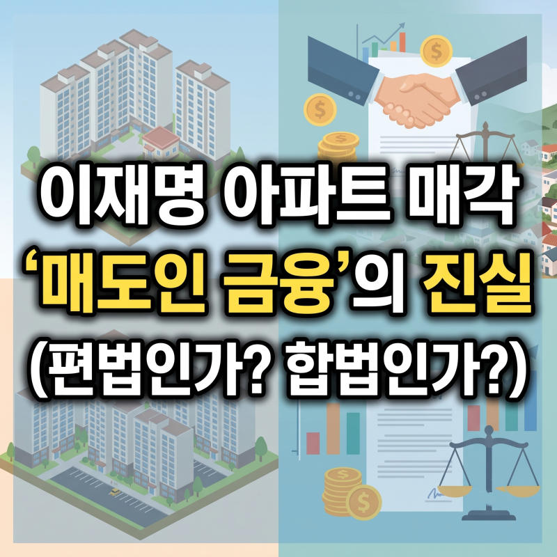 이재명 대통령 분당 아파트 매도 이슈, '매도인 금융' 거래 방식과 쟁점 총정리
