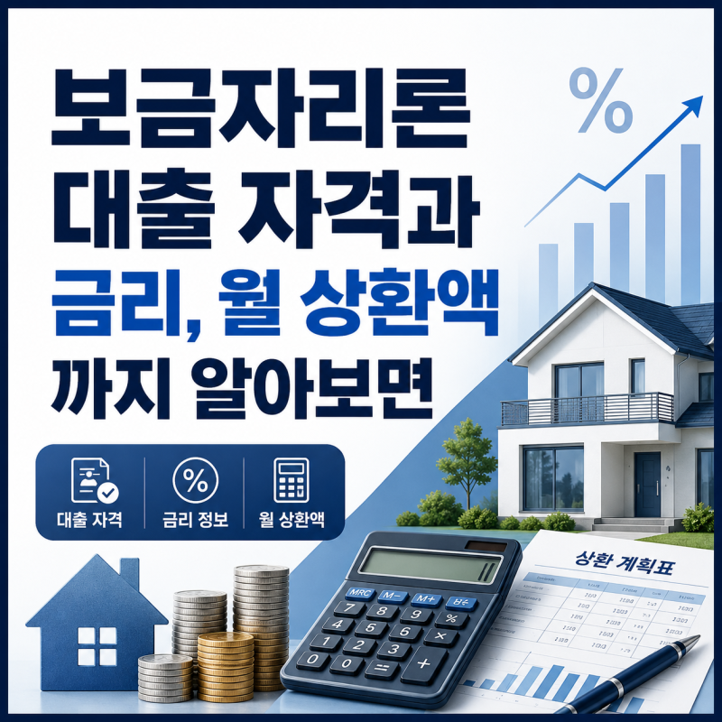 보금자리론 대출 자격과 금리, 월 상환액까지 알아보면