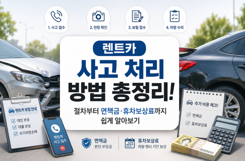 렌트카 사고 처리 방법 총정리! 절차부터 면책금·휴차보상료까지