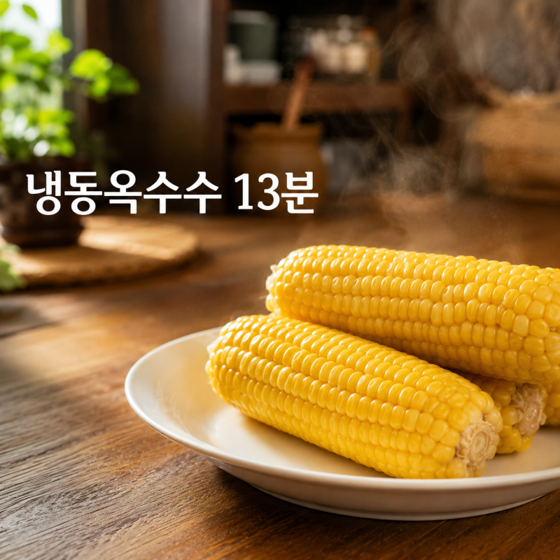 냉동 옥수수 삶는법, 설탕 넣는 때 하나로 단맛이 갈립니다