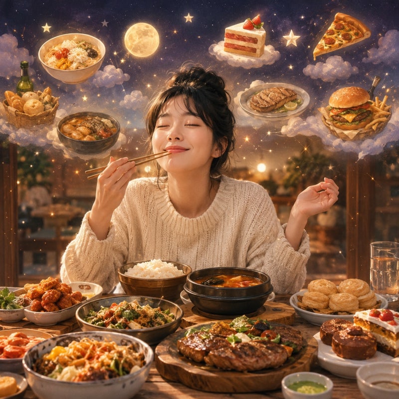 어젯밤 꿈에 맛있는 음식을 드셨나요? 재물운 터지는 '먹는 꿈' 해몽 40가지! 길몽 vs 흉몽 총....