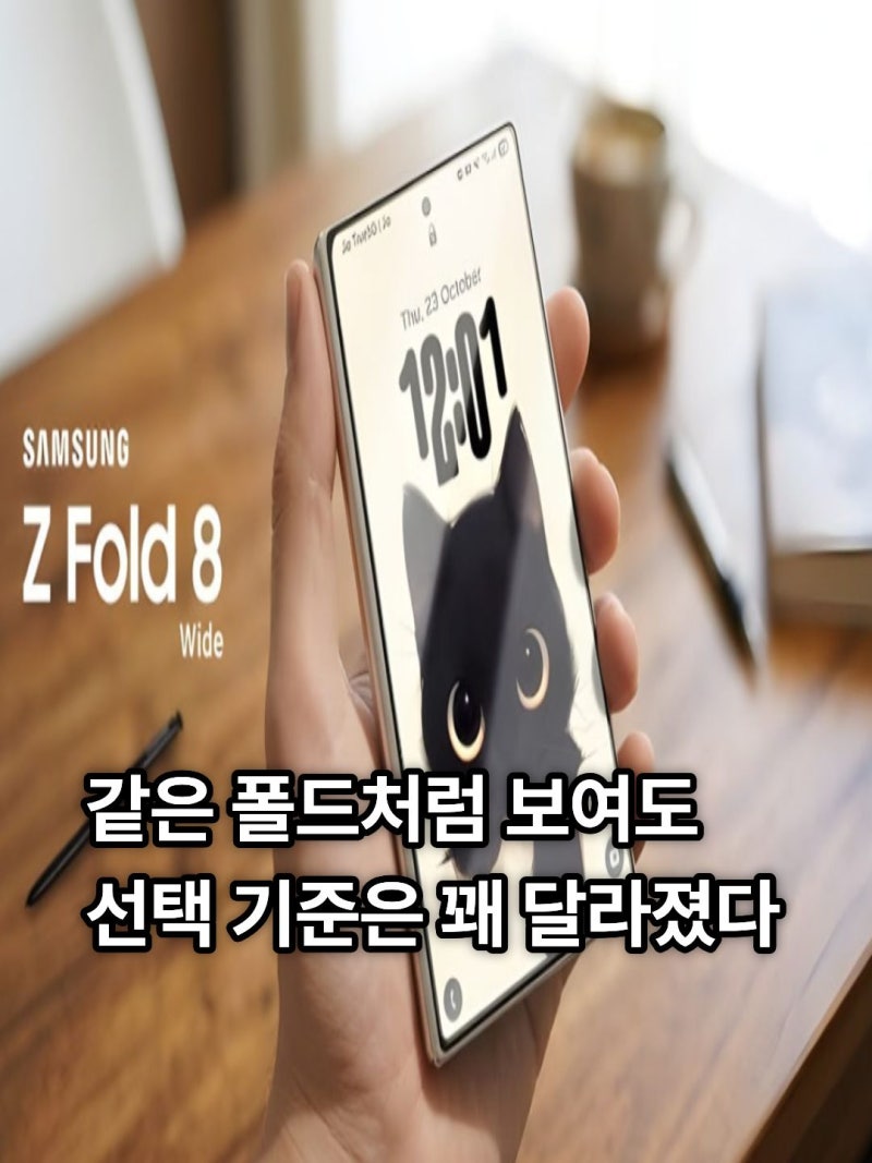 갤럭시 Z Fold8 와이드·울트라 가격, 색상, 사전예약 총정리! 어떤 모델을 사야 할까?