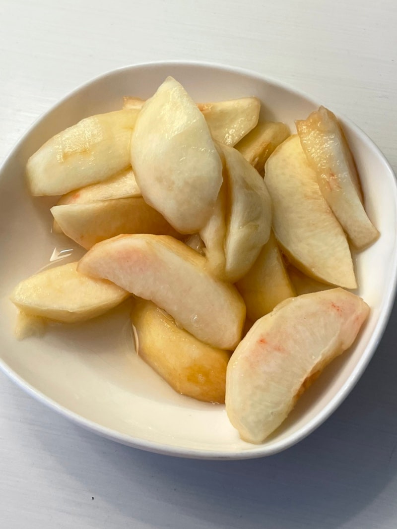맛없는 복숭아 맛있게 먹는법 무설탕 백도 통조림 만들기