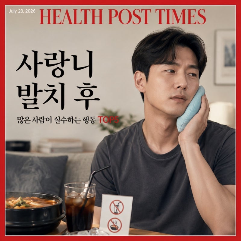 사랑니 발치 후, 많은 사람이 실수하는 행동 TOP5