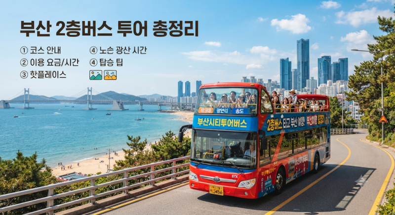 부산 2층버스 투어 총정리｜운행시간·날짜·예약방법·코스·가격까지 한눈에!