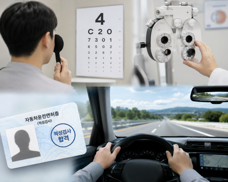 운전면허 적성검사와 시력 기준 총정리! 1종·2종 면허별 기준 한눈에 보기