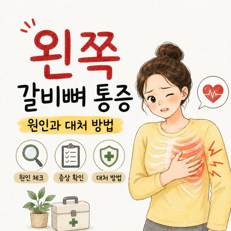 왼쪽갈비뼈 통증이 나타날 때 확인해 볼 수 있는 원인과 대처 방법
