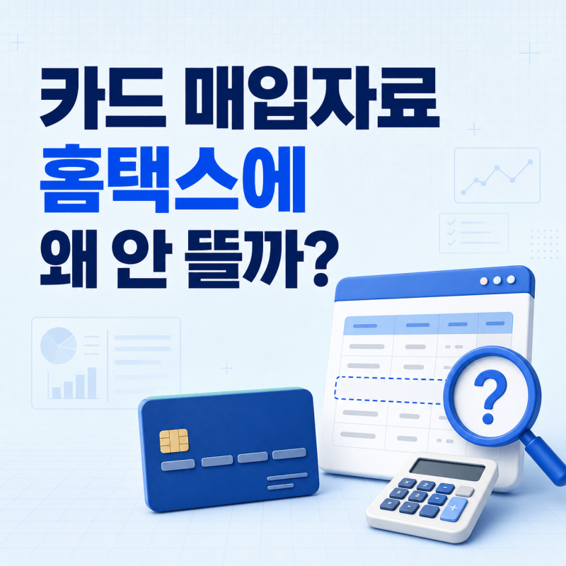 부가세 신고할 때 신용카드 매입자료가 안 뜨는 이유｜홈택스 확인방법