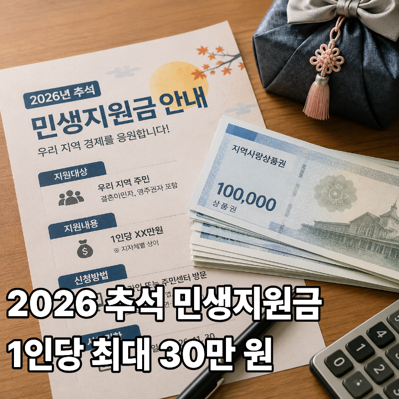 추석 민생지원금 지역별 총정리! 대상·신청방법·지급일 알아보기