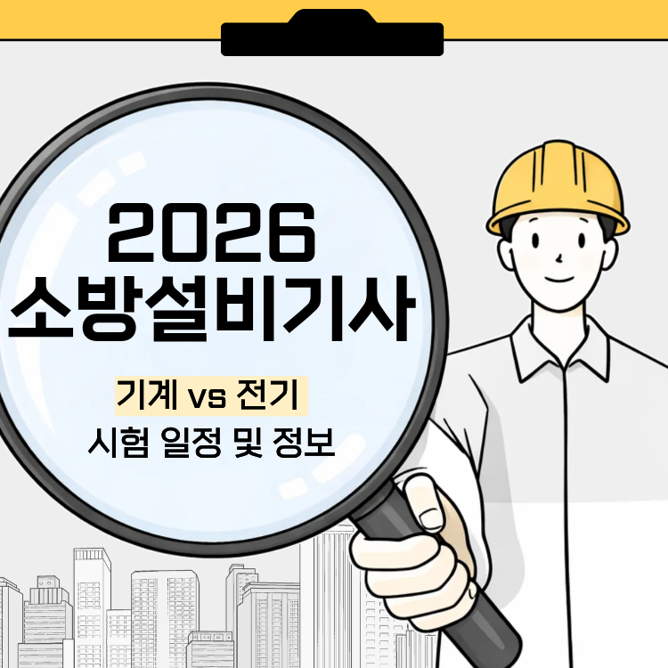2026 소방설비기사 기계 vs 전기 시험 일정 및 정보 총정리