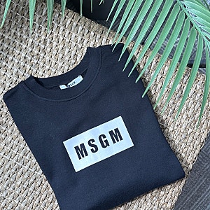 26SS MSGM 키즈 맨투맨 블랙 12,14Y 사이즈