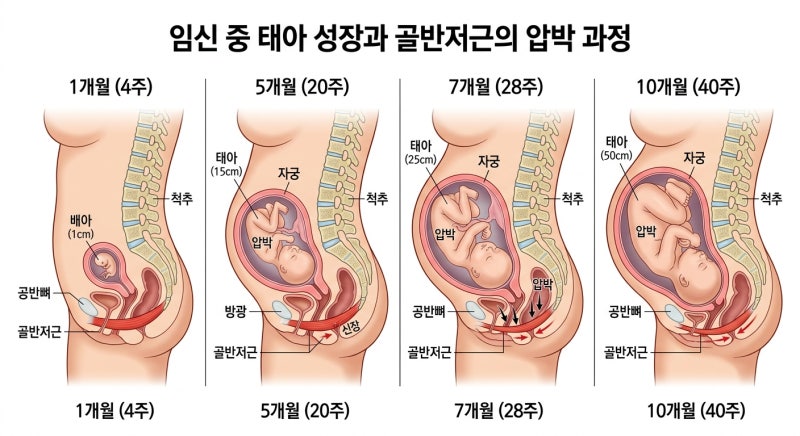밑이 빠질 것 같은 임산부 자궁하수 증상과 관리법은?