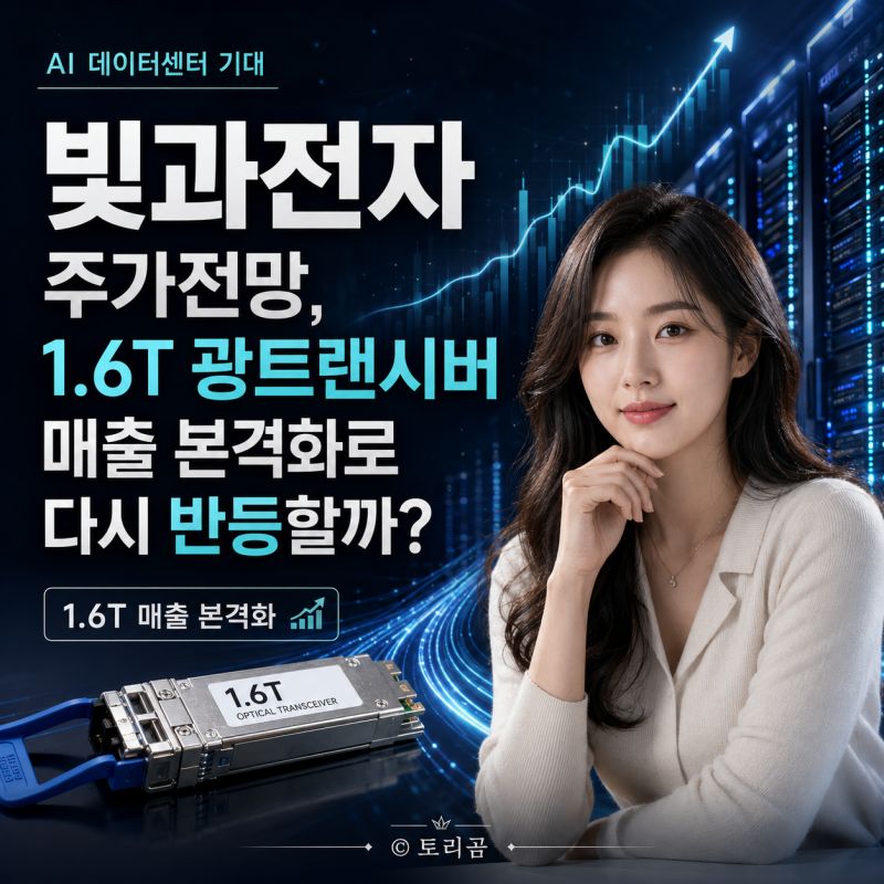 빛과전자 주가전망, 1.6T 광트랜시버 매출 본격화로 다시 반등할까?