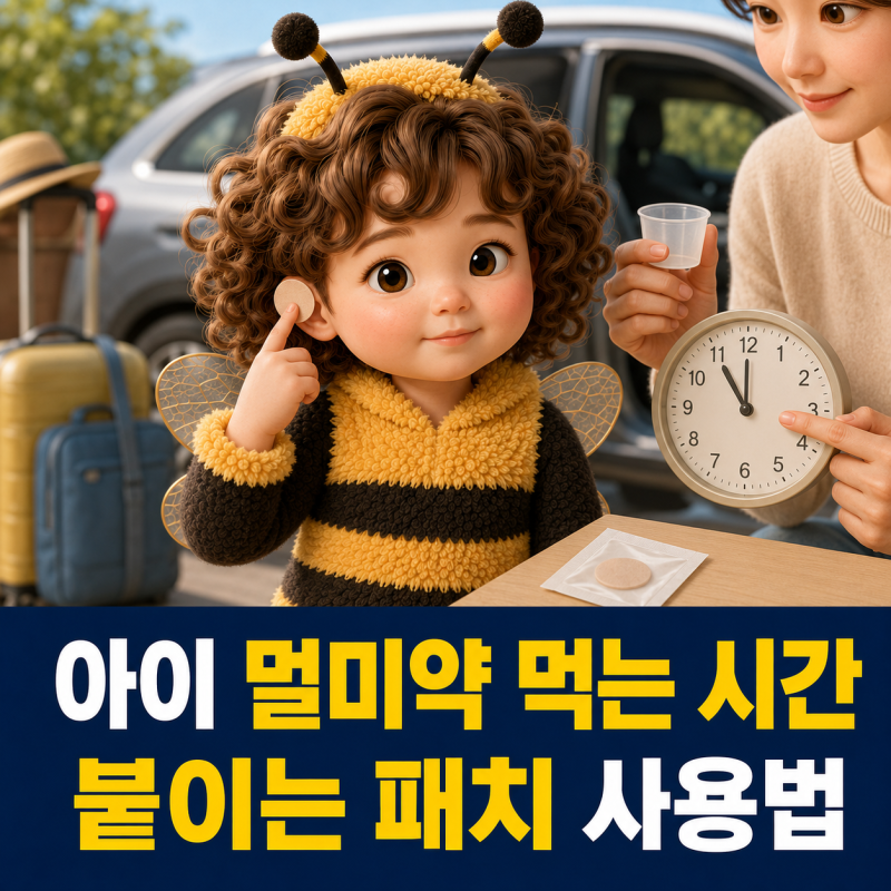 아이 멀미약 먹는 시간과 붙이는 패치 사용법(여행 전 저장! 멀미약 종류별 사용시간 정리)