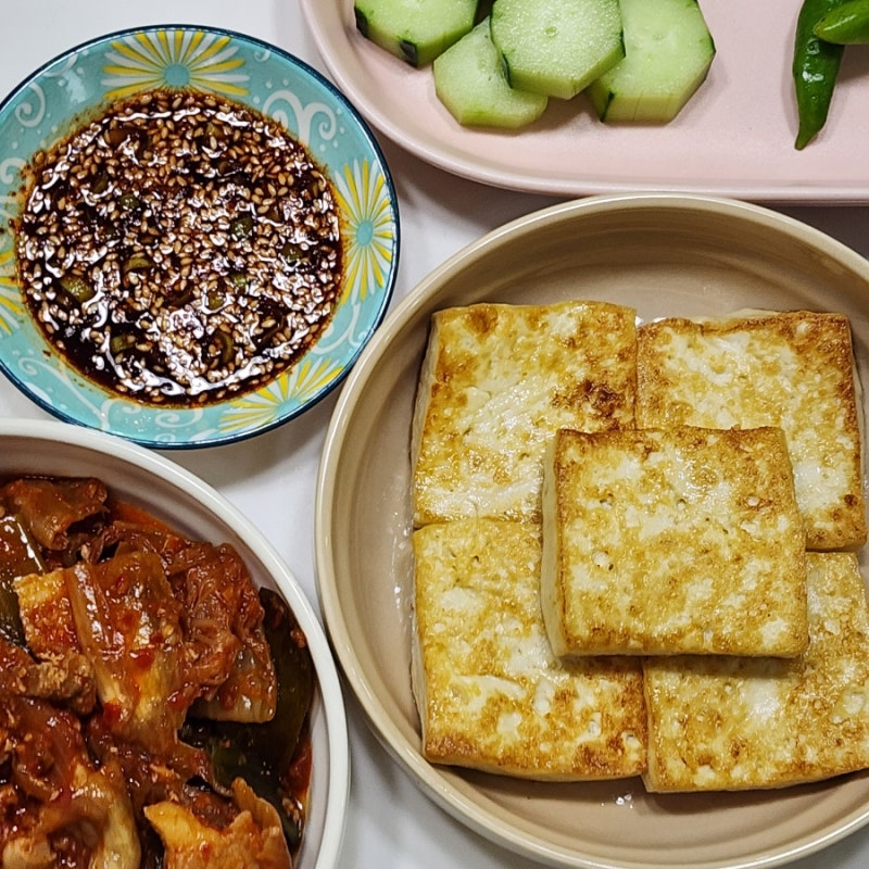 두부부침 양념장 레시피 들기름 두부구이 두부요리
