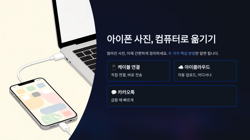 아이폰 사진 컴퓨터로 옮기기 쉬운 방법은?