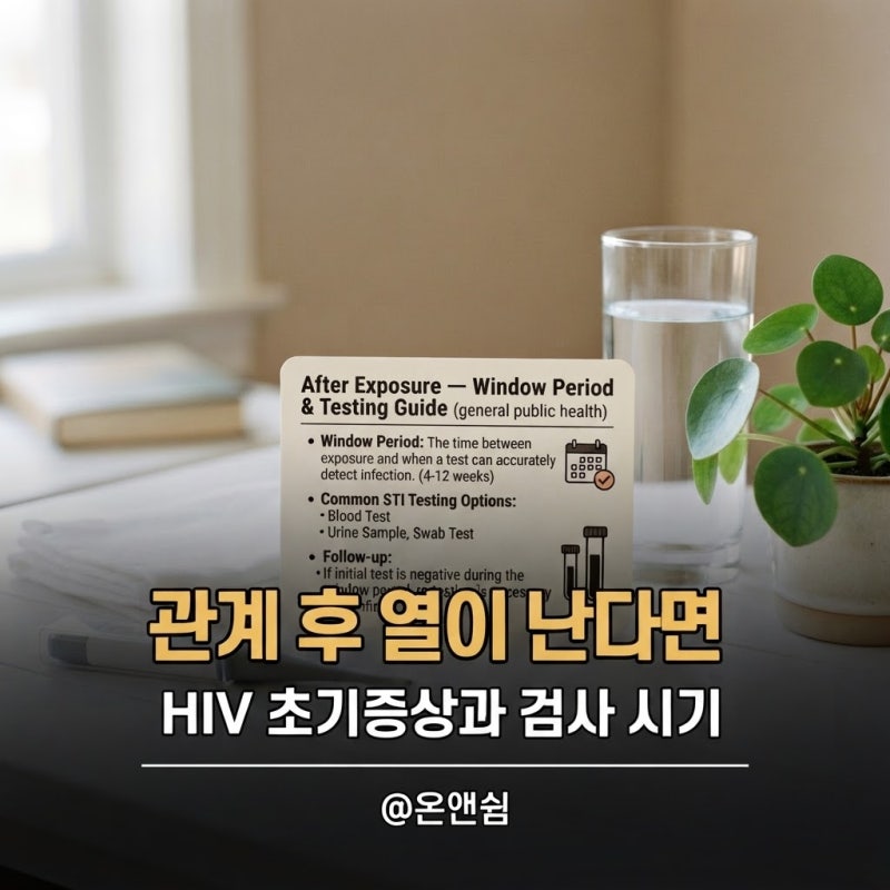 남자 에이즈 초기증상 HIV 감염 증상 발열 인후통 림프절 부종 검사 시기