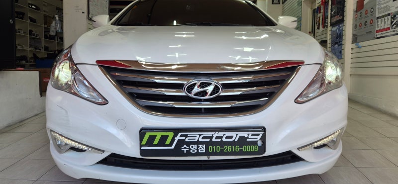 YF쏘나타 LED 전조등 교체! 할로겐 전조등에서 화이트 LED로 시인성·외관 업그레이드