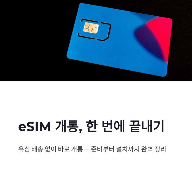 eSIM 개통 신청 방법 및 지원 단말기 확인 한 번에 끝내기