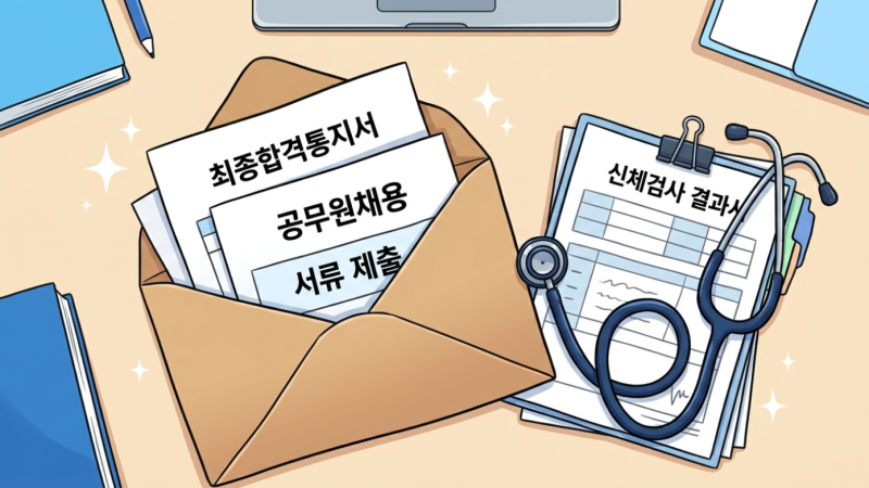 공무원 시험 합격자 서류 제출 기간 및 채용 신체검사 병원 총정리