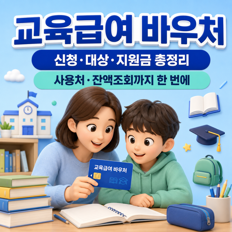 교육급여 바우처란? 교육급여와 바우처 신청이 따로인 이유