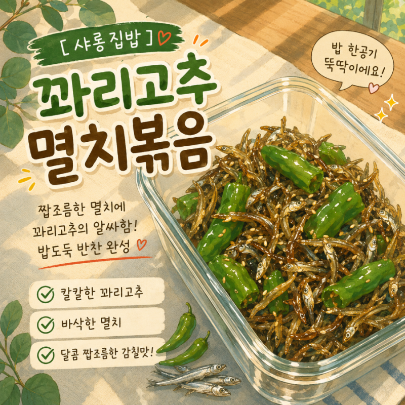 꽈리고추 멸치볶음 집반찬 마요네즈멸치볶음 만들기