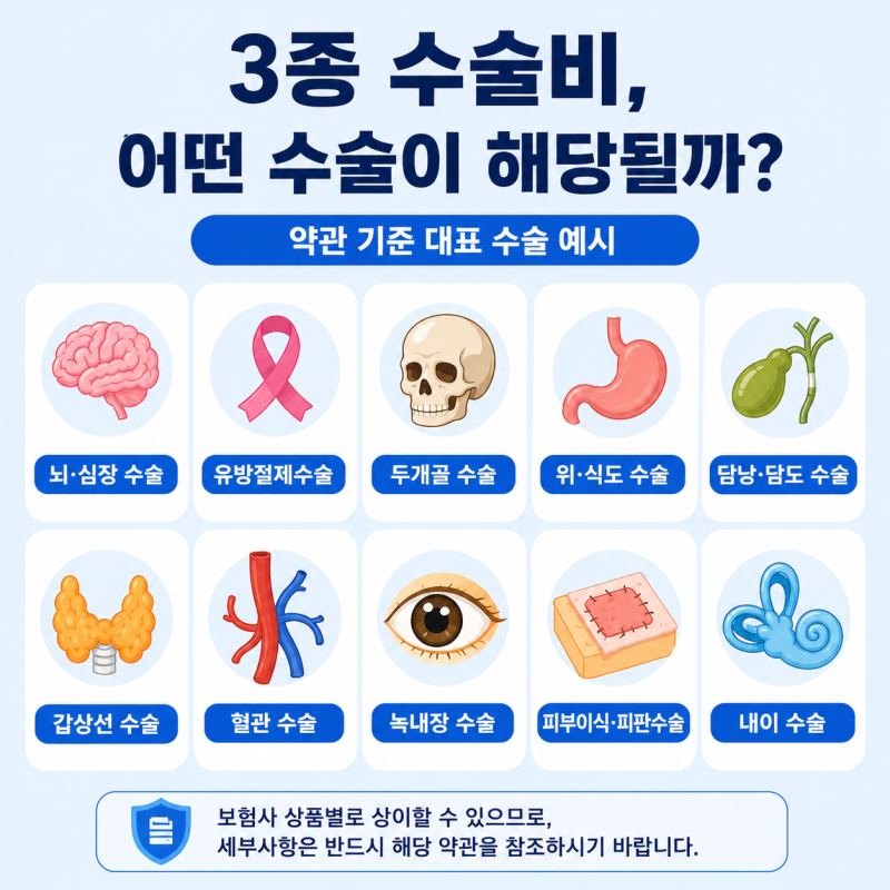 3종 수술비 분류표, 어떤 수술이 해당될까? 약관 기준으로 쉽게 이해하기