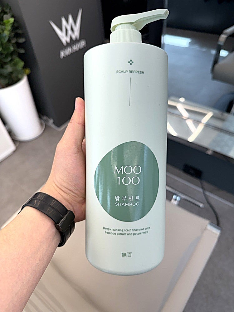 [새절역미용실] 샴푸 추천, 무백 (MOO100) 밤부민트 & 자몽워터 샴푸·트리트먼트 솔직 후기, 에....