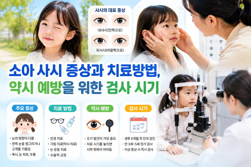 소아 사시 증상과 치료방법, 약시 예방을 위한 검사 시기