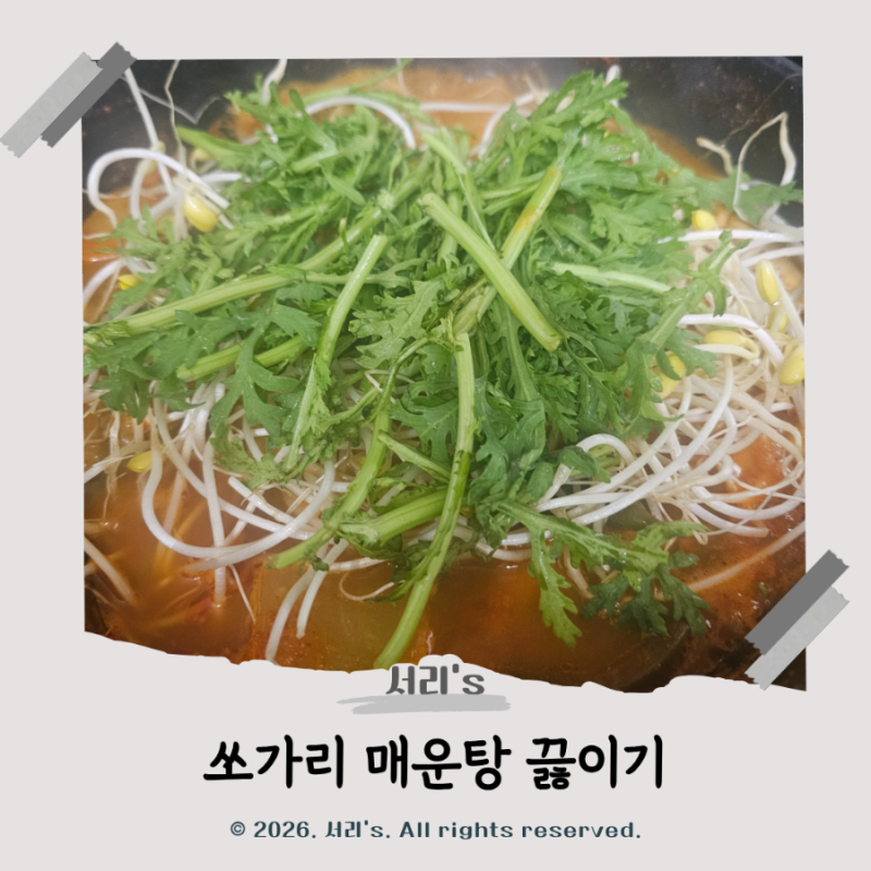 쏘가리 매운탕 끓이기⸝⸝직접 잡은 쏘가리로 만든 간단 한 끼