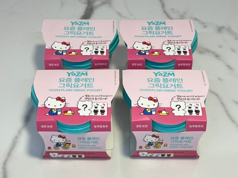 [세븐일레븐 YOZM] 요즘 플레인 그릭요거트 X 헬로키티 마그넷 4종 | 맛, 성분, 재고파악, 마그....