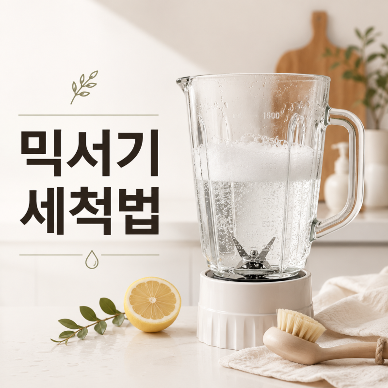 믹서기 세척하는 방법! 칼날 청소부터 냄새 제거까지