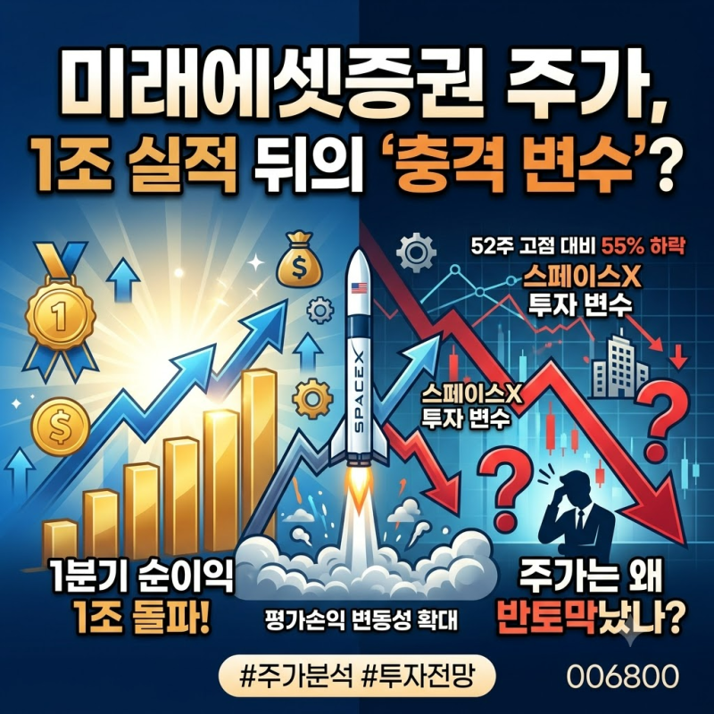 미래에셋증권 주가, 1조 실적 뒤의 변수