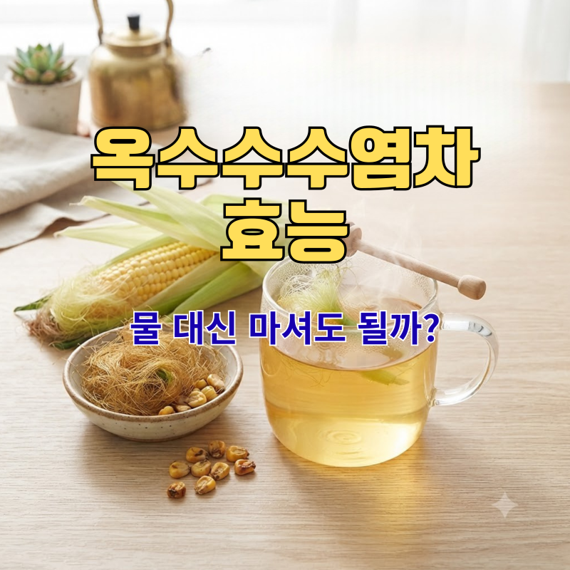 옥수수수염차 효능 칼로리 부작용 끓이는 법 물 대신 마셔도 될까