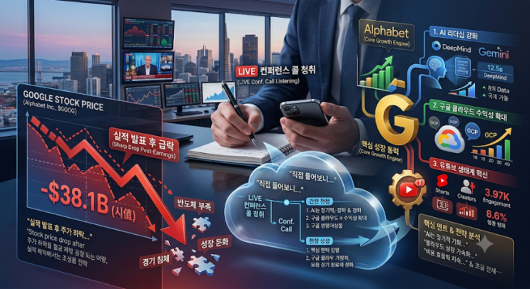 실적 발표 후 주가 하락한 구글...<b>컨퍼런스 콜</b> 직접 들어보니