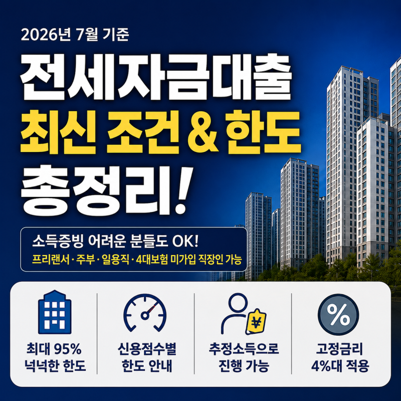 아파트 전세자금대출 한도 고민? 공공임대 95% / 일반주택 80%