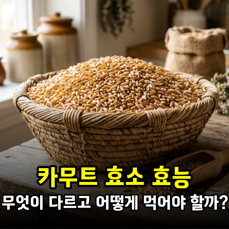 카무트 효소 효능, 무엇이 다르고 어떻게 먹어야 할까요?