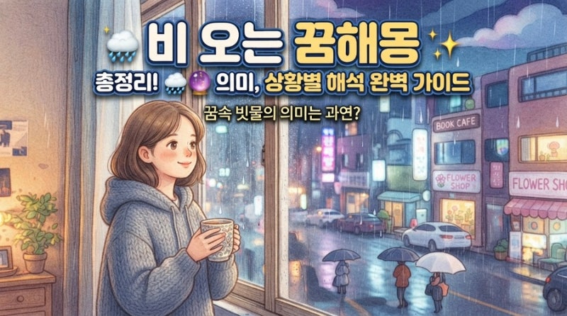 [강남 논현동 용한 신점 일월암]비 오는 꿈해몽 총정리