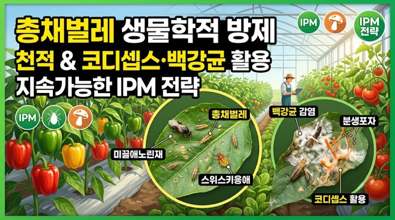 총채벌레 생물학적 방제, 천적과 코디셉스·백강균을 활용한 지속가능한 IPM 전략