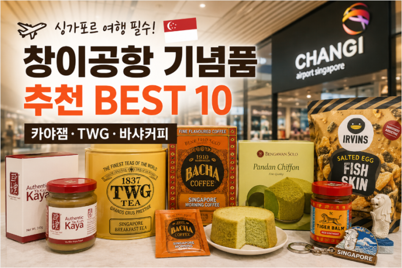 싱가포르 창이공항 기념품 추천 BEST 10｜카야잼·TWG·바샤커피