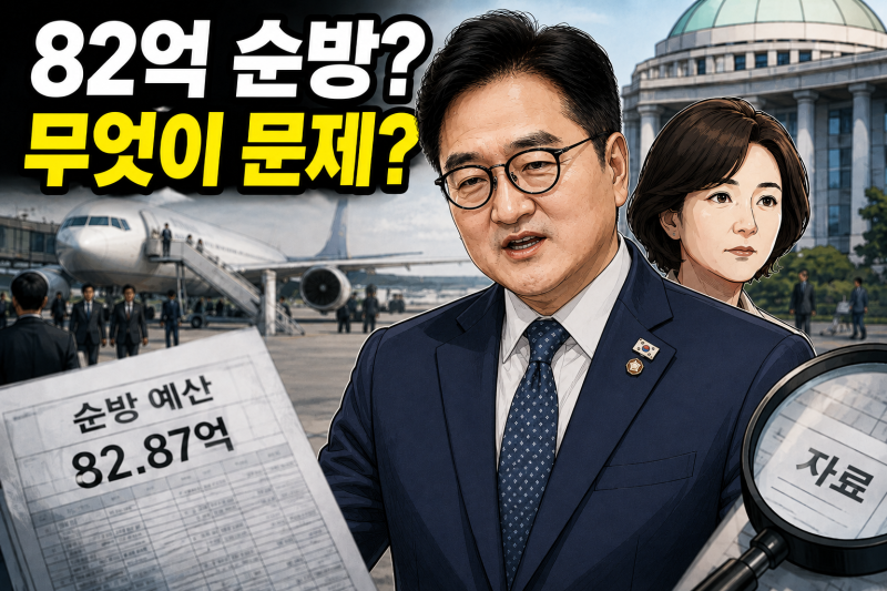 우원식 해외출장 배우자 동행 14회 논란, 82억 예산 집행부터 압수수색 주장까지 총정리