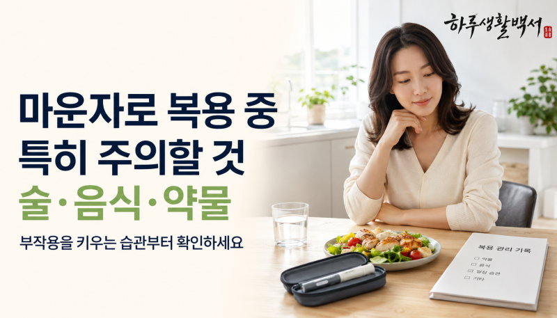 마운자로 완벽 가이드 5편: 술·담배·음식, 복용 중 특히 주의할 것