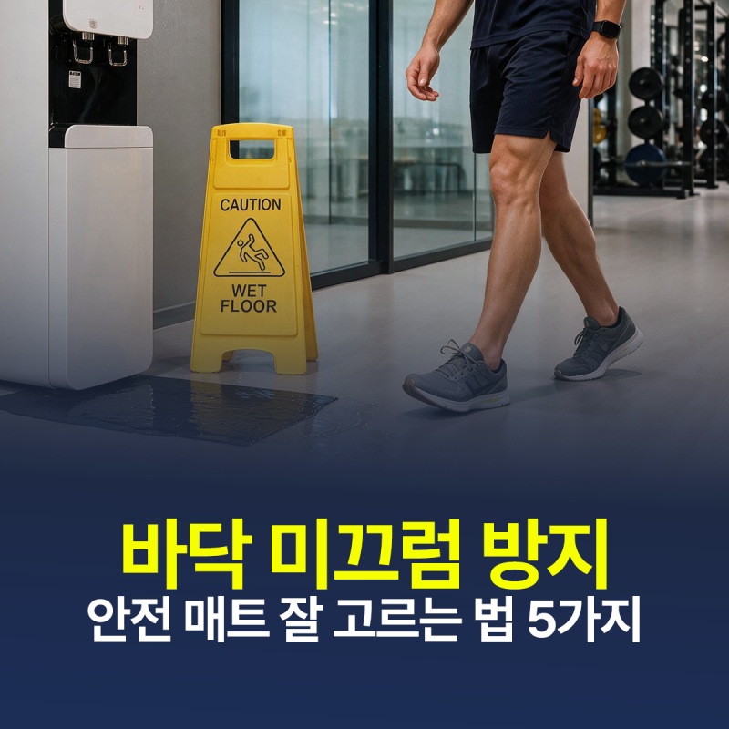 헬스장 바닥 미끄럼 사고 예방하는 방법