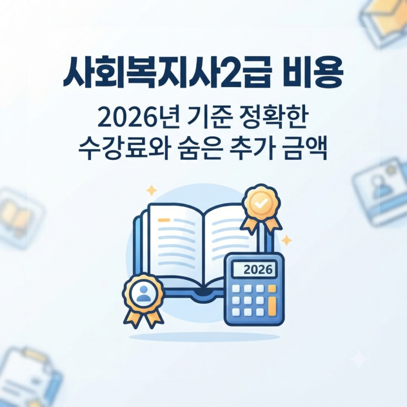 사회복지사2급 비용, 2026년 기준 정확한 수강료와 숨은 추가 금액