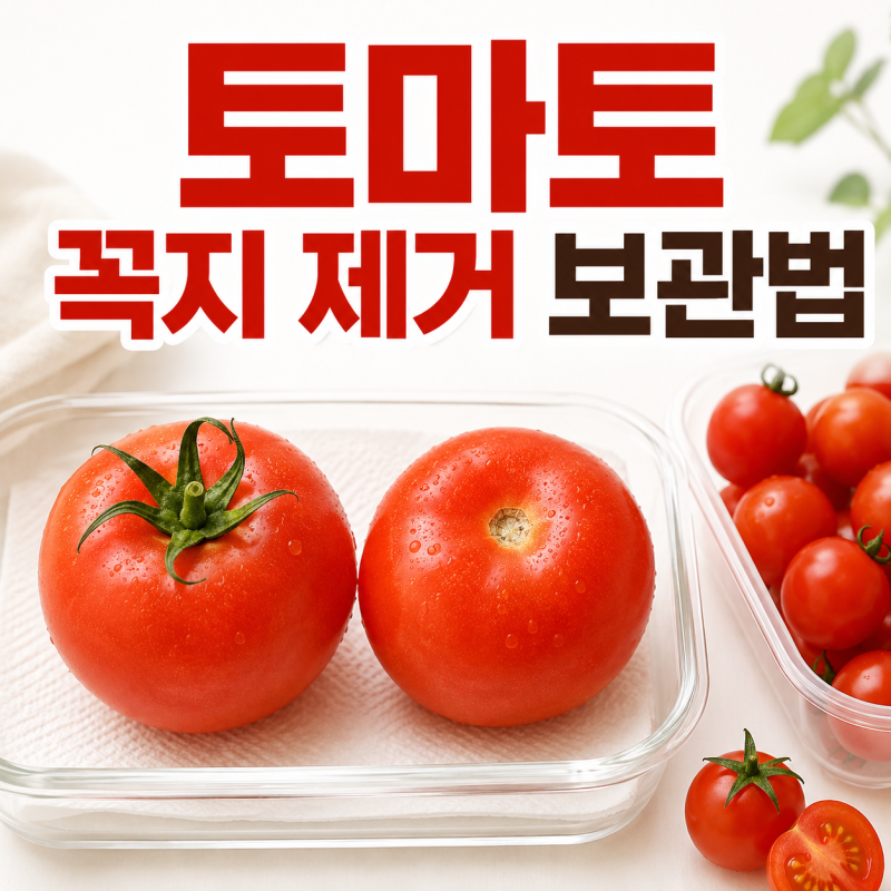 토마토 꼭지 떼고 보관할까 오래 두는 관리법