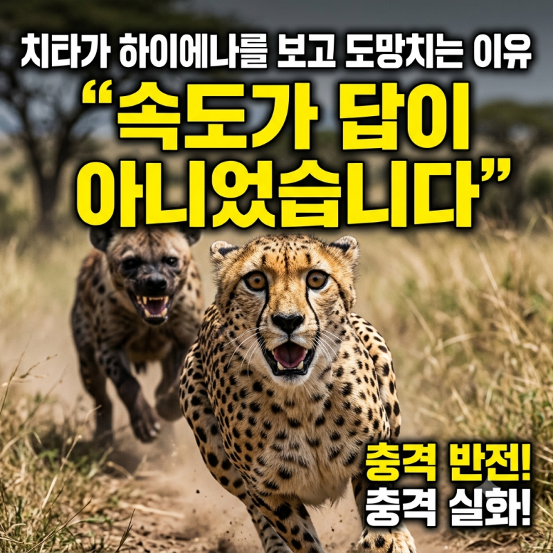치타가 하이에나를 보고 도망치는 이유, 속도가 답이 아니었습니다