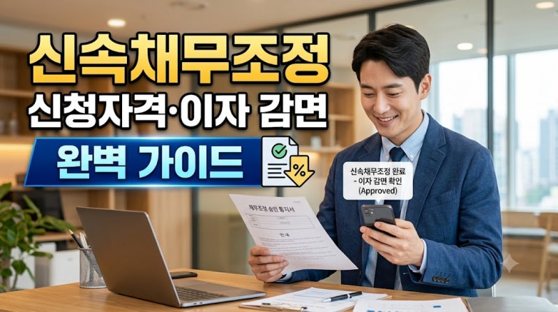 2026 신속채무조정 신청방법 총정리｜지원 대상·신청 조건·이자 감면까지