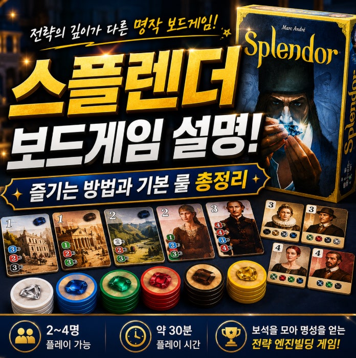 엘's 스플렌더 보드게임 설명! 즐기는 방법과 기본 룰 총정리