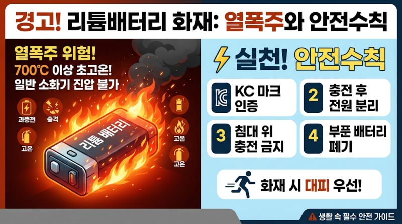 [내궁내찾] 리튬배터리 화재 왜 이렇게 무서울까? 원인부터 예방, 대처법까지 총정리